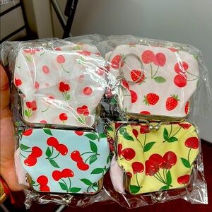 Cherry and Strawberry Coin Purses Set